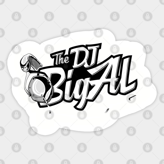 DJ Big Al Black & White Sticker by The DJ Big Al